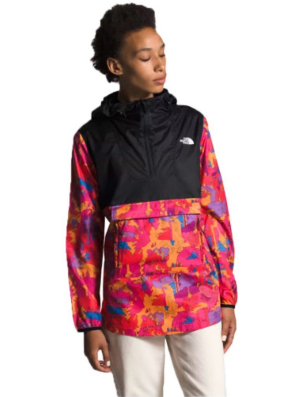 The North Face Printed Fanorak pullover jacket medium EUC
